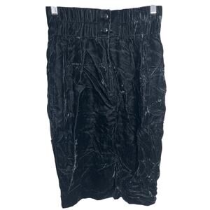 A.C. Sport Size 12 Black Velvet Long Women Skirt